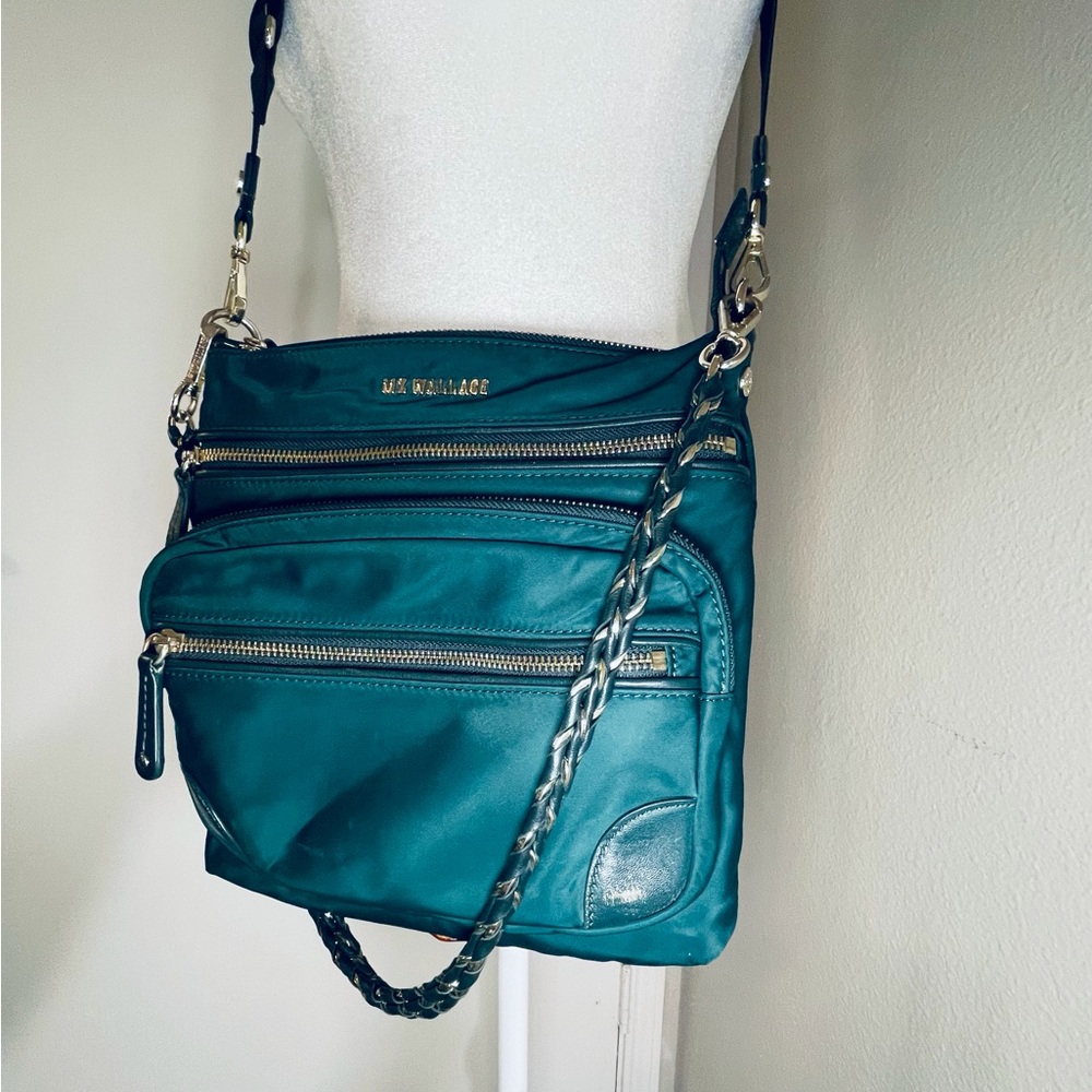 MZ Wallace Dark Green Nylon Crossbody Bag - Smooth Finish - Picture 3 of 16
